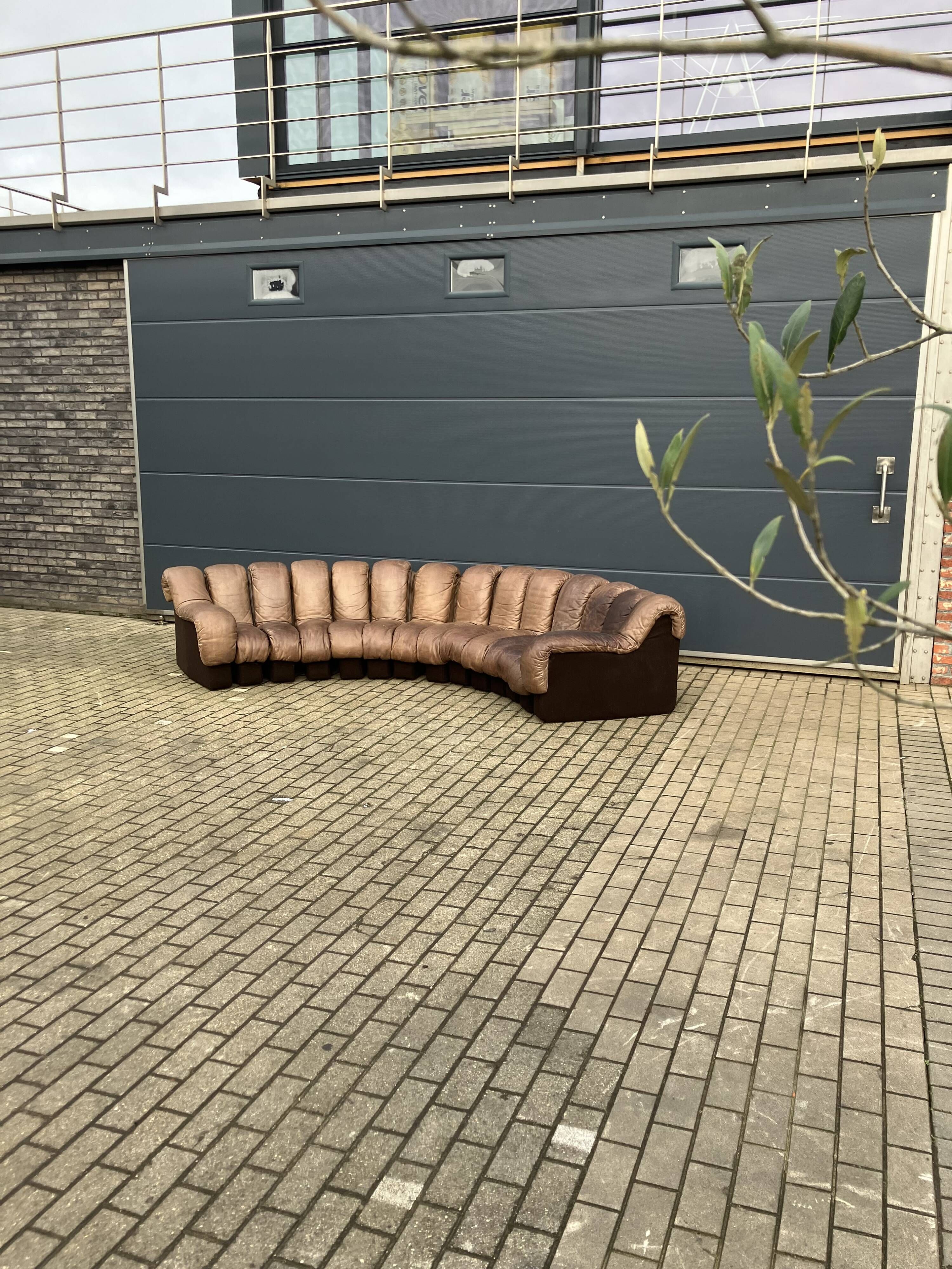 De Sede Ds600 Snake Tatzelwurm, 14 elements. Origineel in Topstaat!!