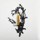 Candelabre mural libre forme / bougeoir / applique, fer, Pologne vers 1960