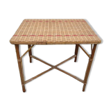 Vintage bamboo and rattan table