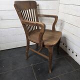 Fauteuil de bureau américain ancien en chêne