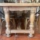 Large Restored Solid Oak Dining Table – Whitewashed Finish