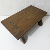 old small solid oak bench vintage step stool