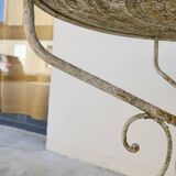 Table de Jardin ronde en fer forgé 1900s