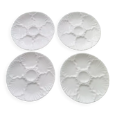 Set of 4 oyster plates in Bavarian porcelain Bareuther