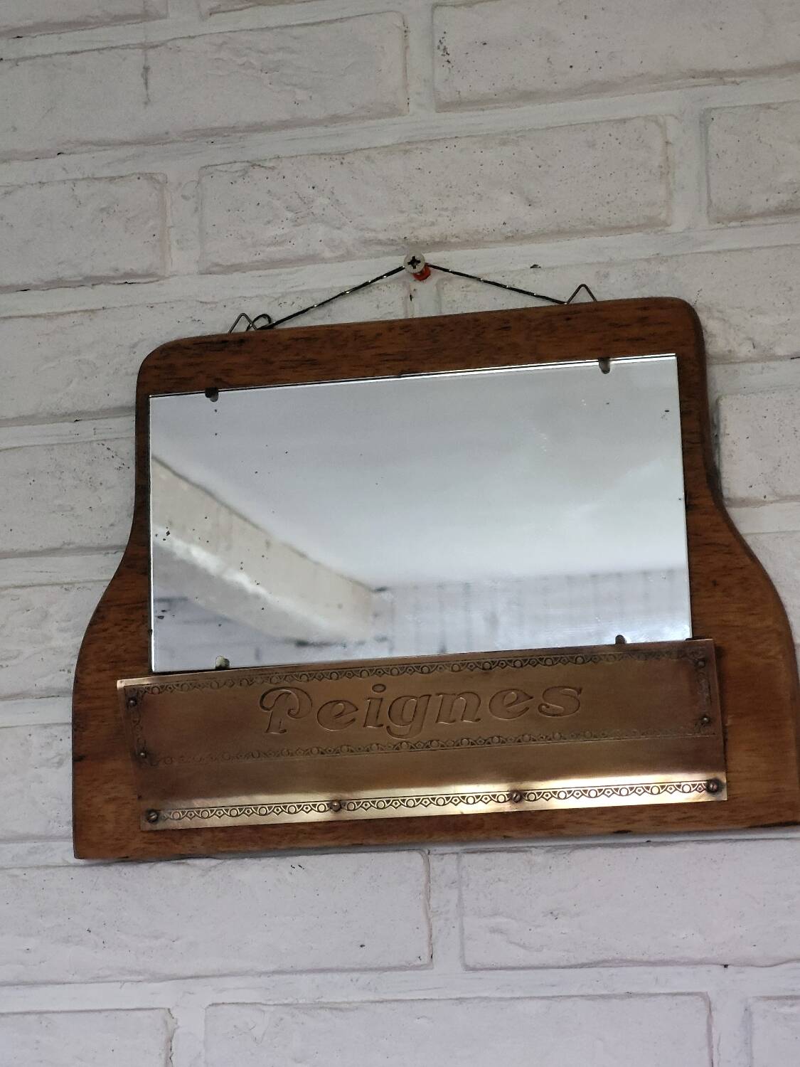 Vintage comb mirror