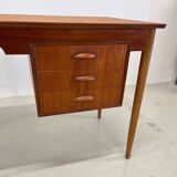 Danish Petite Teak & Beech Desk, 1950s.