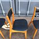 Series of 4 vintage scandinavian chairs with compass feet