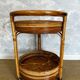 2-tiered round bamboo bar cart in the style of Vivai del Sud, Italy, 1960s