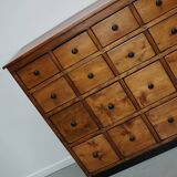 Large German Pine Industrial Apothecary / Shop Cabinet, 1950s