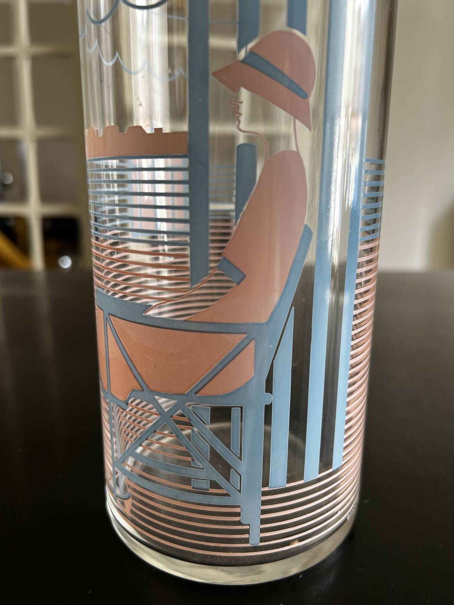 1980s glass pitcher