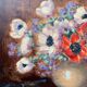 Peinture-Nature morte impressionniste "Bouquet de fleurs".