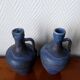 Pair of vintage blue ceramic jugs