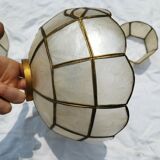 Set of 4 lampshade suspensions in mother-of-pearl