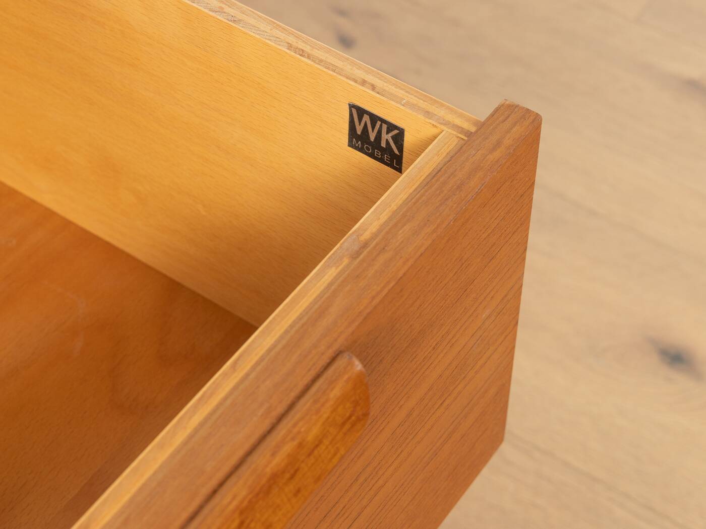 Stylish red chest of drawers from the 60s, WK Möbel