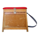 Tabouret pêcheur ancien bois et simili cuir