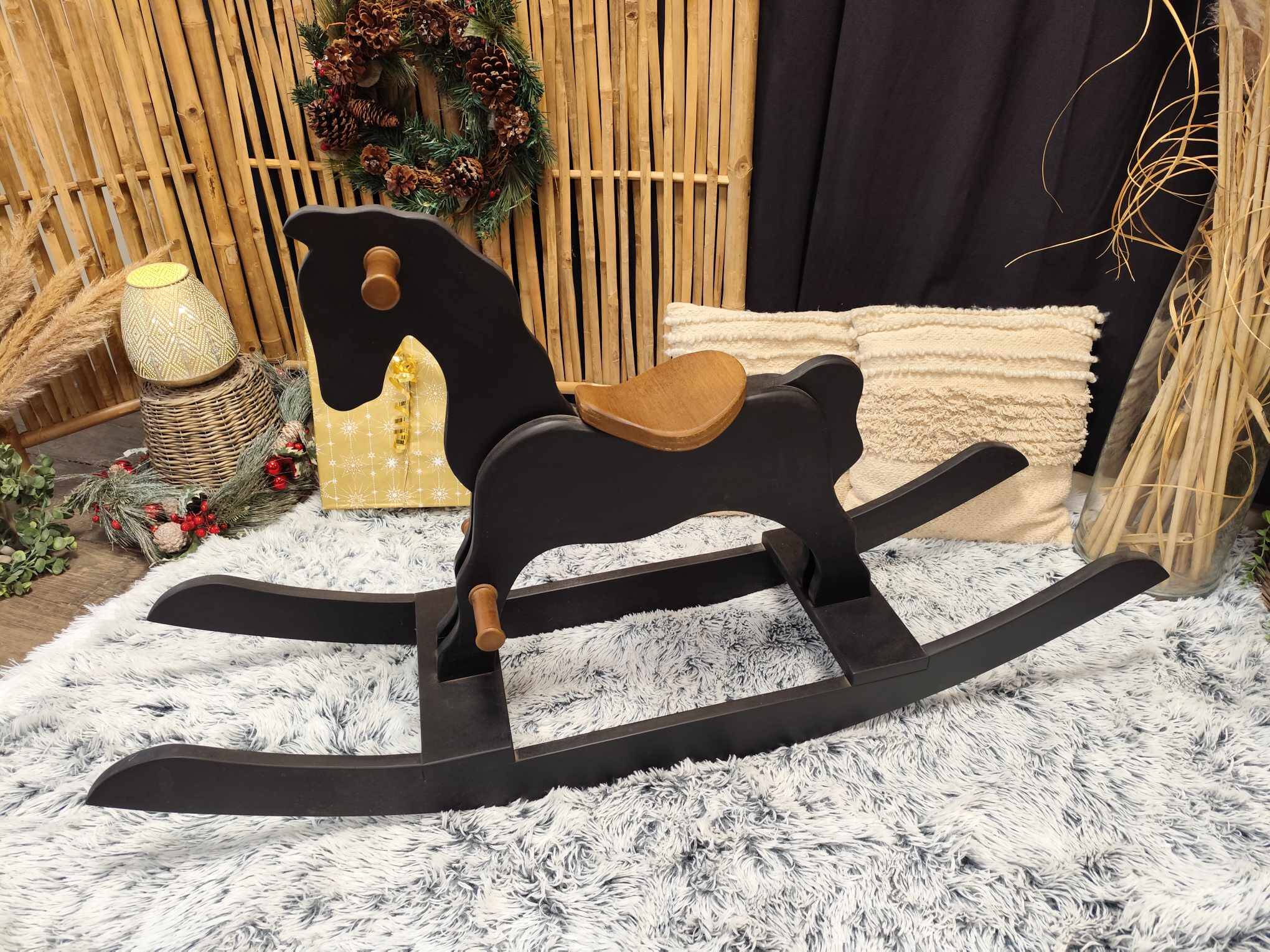 Cheval à bascule bois massif