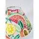 Vintage water green ceramic foot lamp with “fruit” printed lampshade