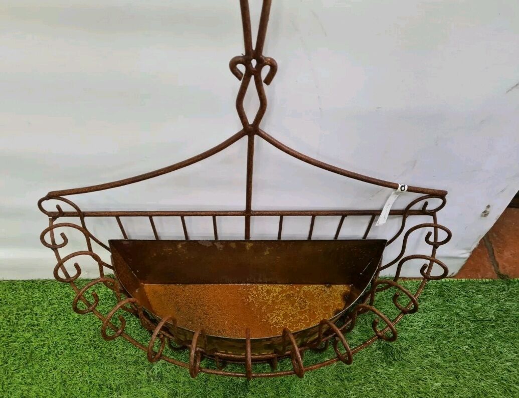 Wrought iron wall planter