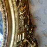 Mirror oval wood stuck and Golden State 110 x 68