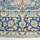 Tapis Persan Vintage Tissé Main, Motif Floral, Laine Beige & Bleu,301x414Cm