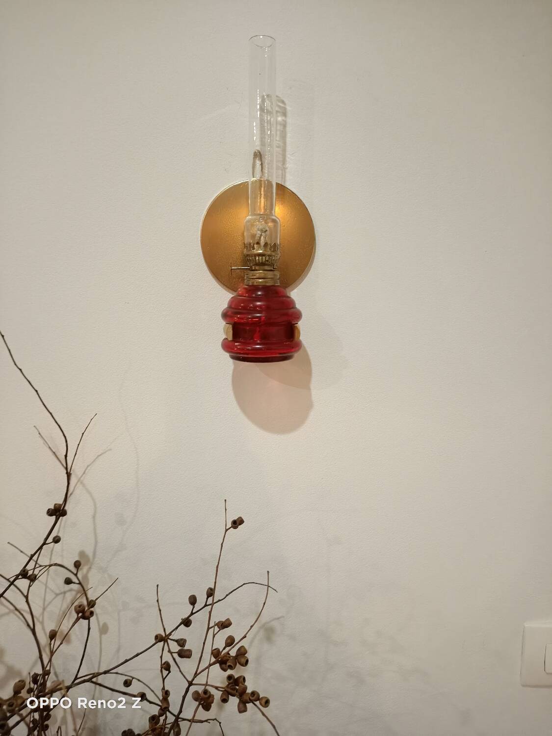Lampe à pétrole murale