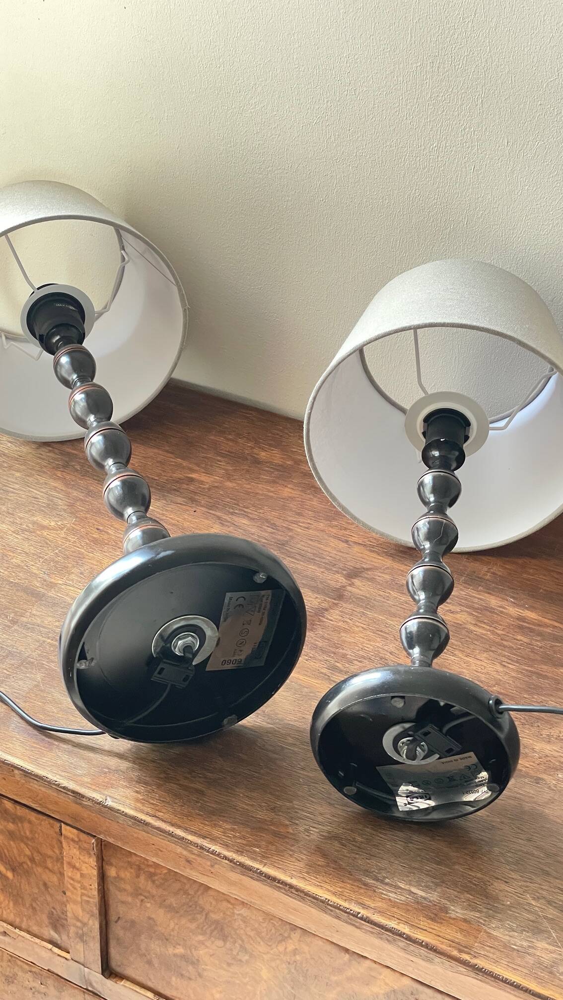 Paire lampes bobines ikea vintage