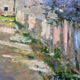 Old painting Oil on cardboard dimensions: height - 59 cm - width - 49 cm -