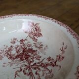 Plat creux Sarreguemines modèle FONTANGES blanc/rose