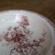 Sarreguemines hollow dish FONTANGES model white/pink