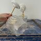 Paire d’appliques murales vintage en verre ciselé