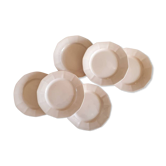 6 assiettes Digoin rose poudré