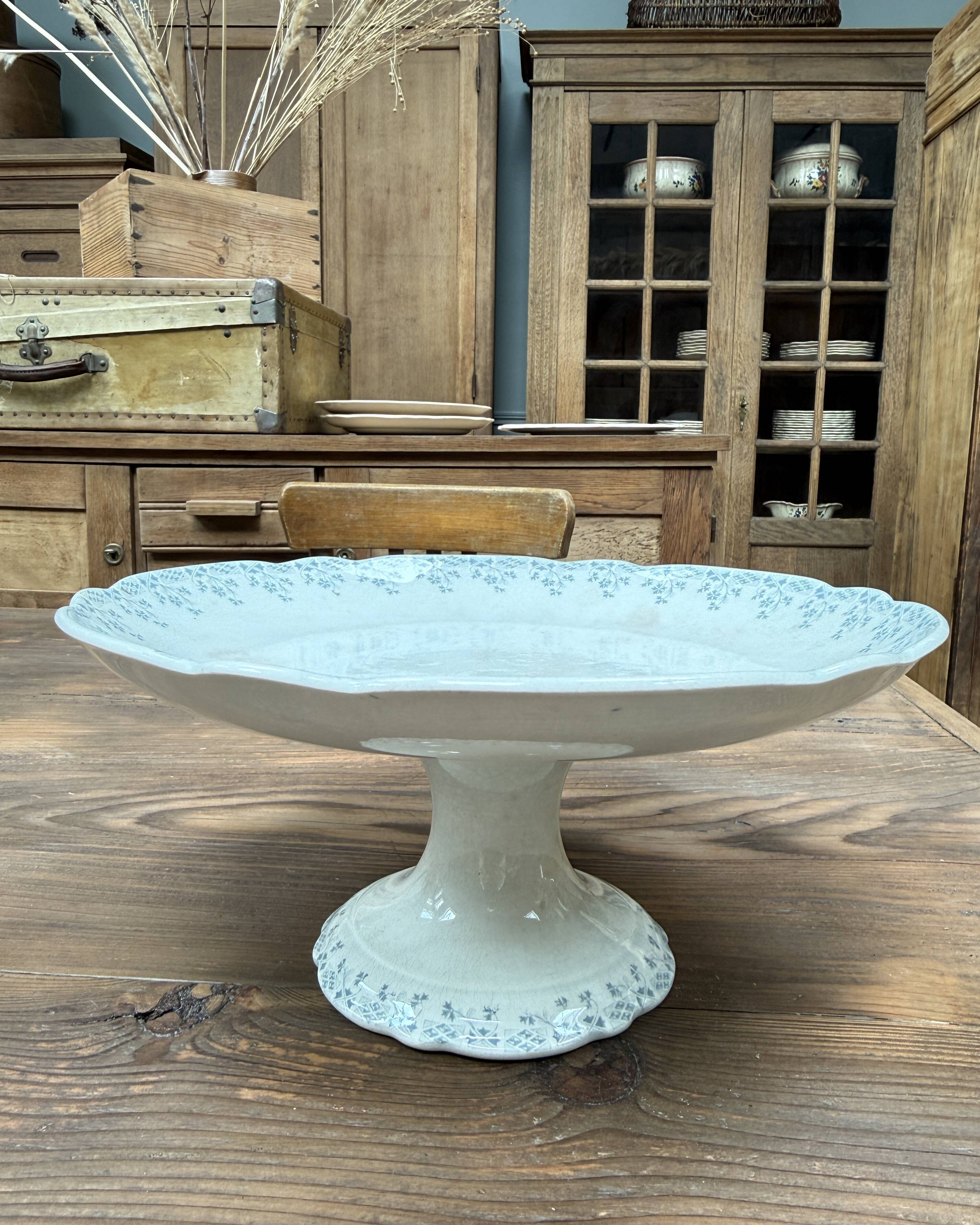 Large ironstone compotier Orchies Ceres
