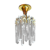 Glass ceiling lamp, kinkeldey, Germany, 1970