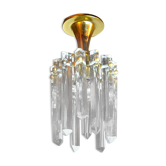 Glass ceiling lamp, kinkeldey, Germany, 1970