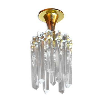 Plafonnier en verre kinkeldey Allemagne 1970