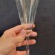 6 old cut crystal champagne flutes