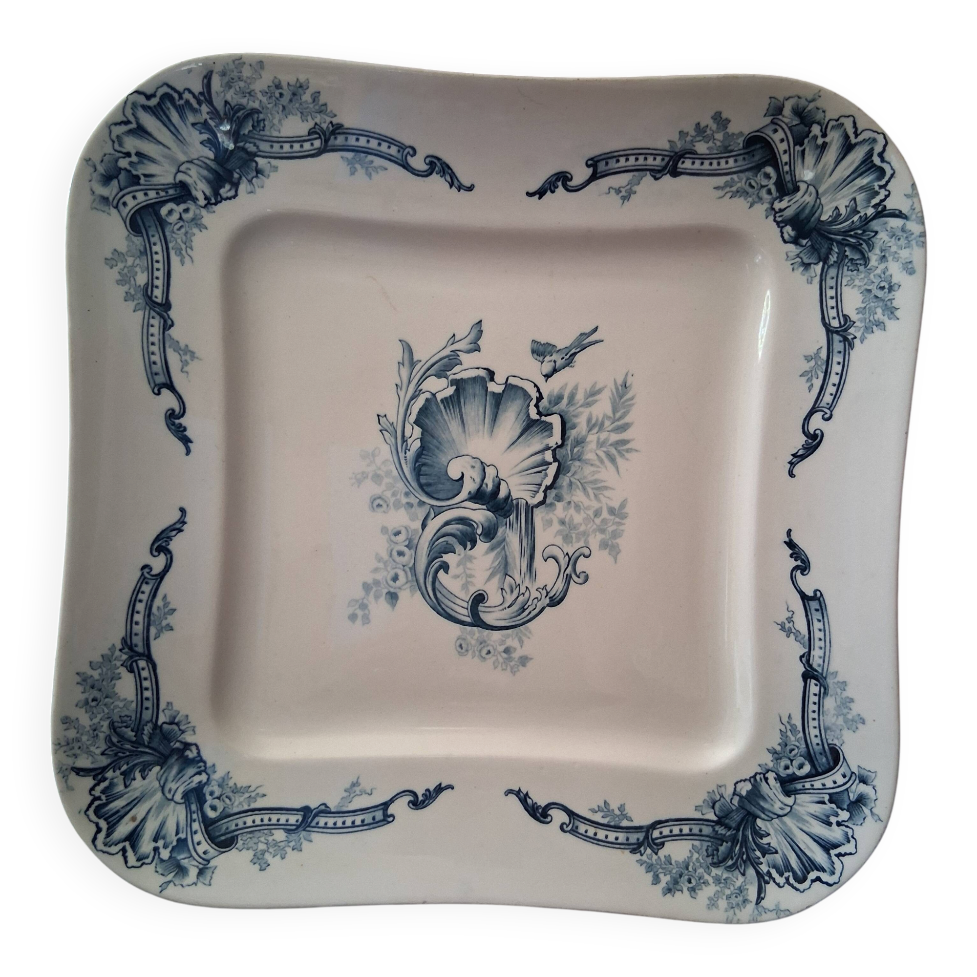 Square serving dish H.B & Cie ironstone
