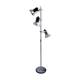 Floor lamp in metal chrome with 3 spotlights, 70s