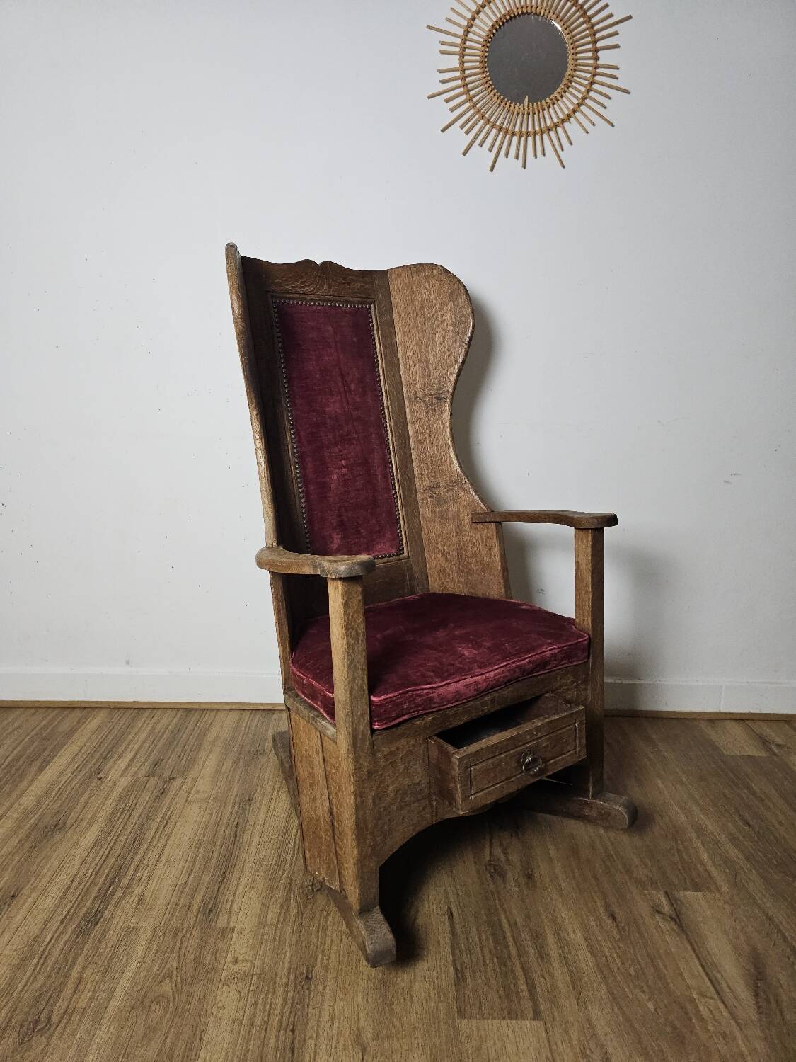 Brutalist Rocking Chair, 19th Century