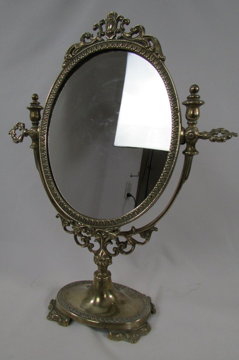 Table psyche, bronze tilting mirror