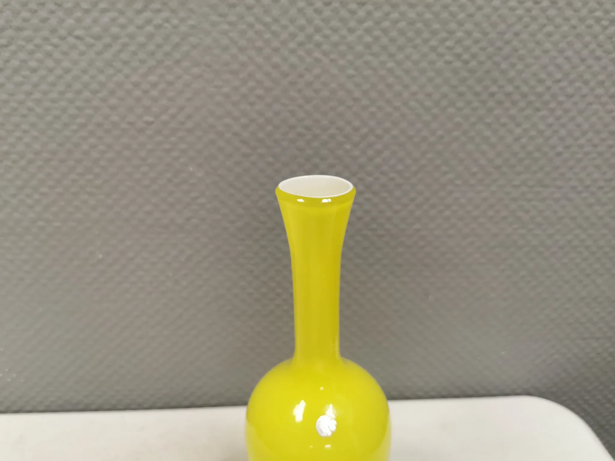 Swedish glass vase from the 1980s in a lovely yellow colour.