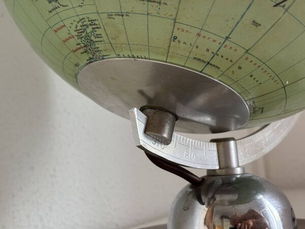 Globe vintage 1960 terrestre Verre JRO Verlag mappemonde allemande - 35 cm