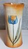 Vintage enameled stoneware potter's diabolo vase