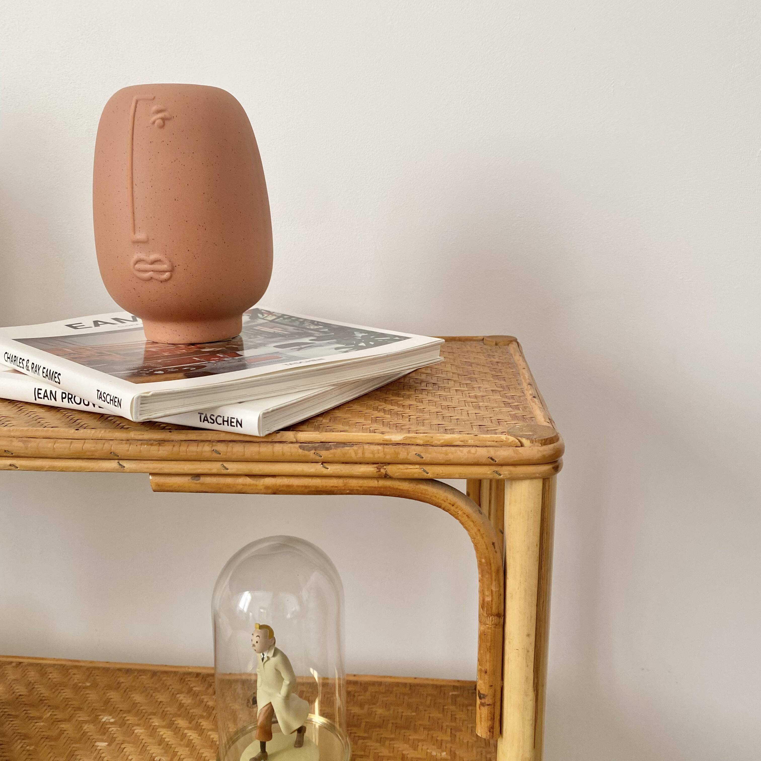 vintage rattan shelf