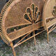 Peacock headboards in rattan and wicker 70s