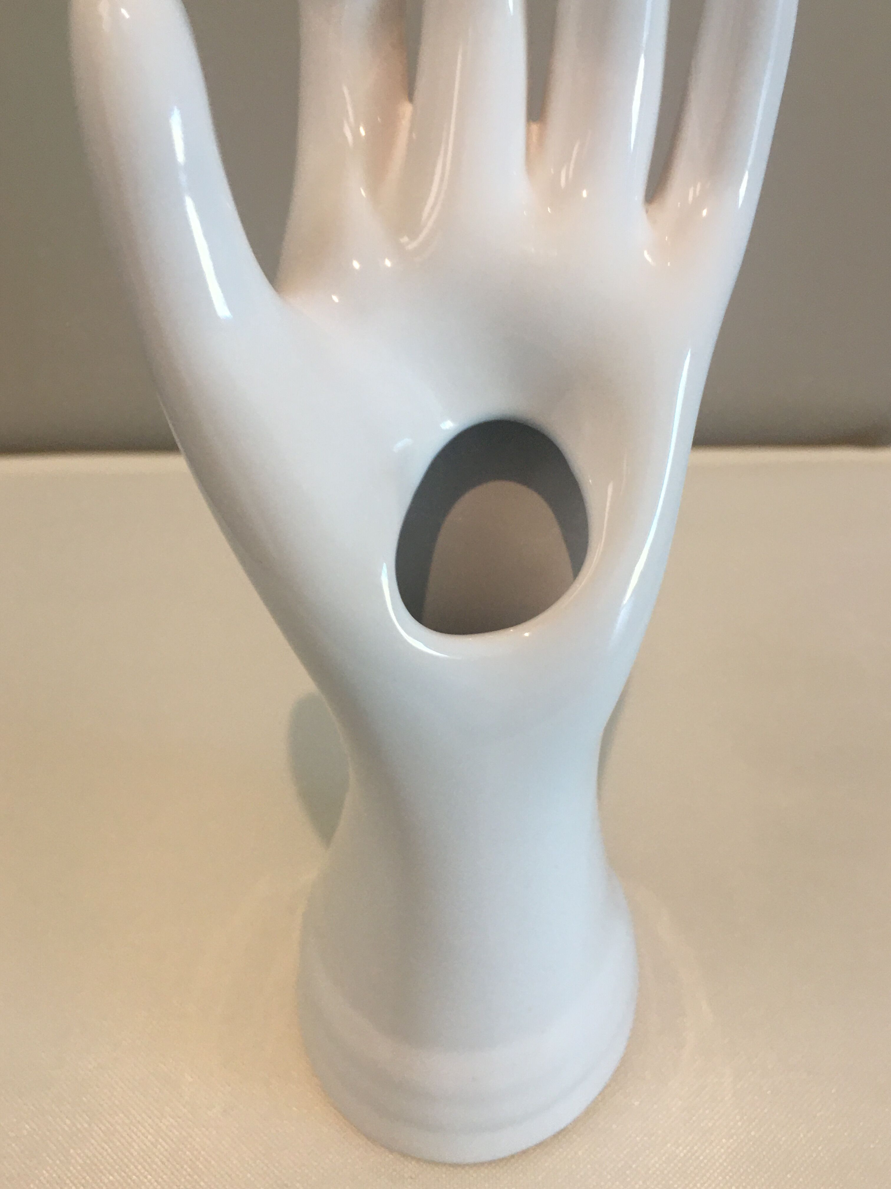 Vintage man hand vase