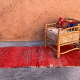 Moroccan rug Beni M'Guild red - 225 x 104 cm