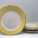 6 plates "k&g lunéville badonviller", model "daffodil" 2 flat, 2 hollow, 2 dessert