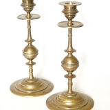 Pair of brass candlesticks