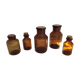 Lot de 5 flacons d'apothicaire